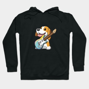 Cute Beagle Electric Guitar Hoodie